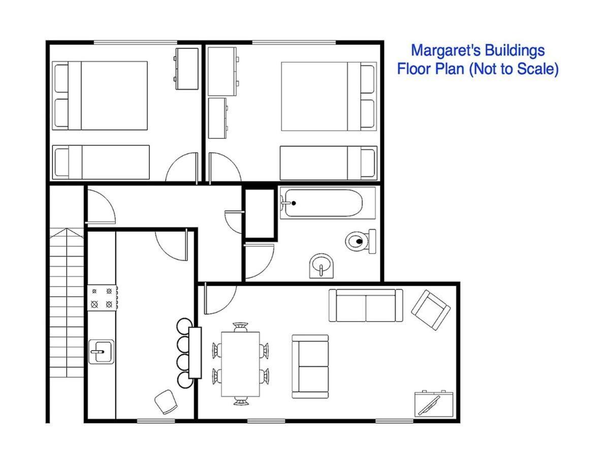 Spacious City Centre Apartment Bath Luaran gambar